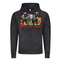 Vintage Black merry christmas baby sheeps Vintage Hoodie - LillyAllenDesigns