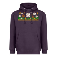 Plum Baseball Glove With Leopard Libbey Glass Heavyweight Hoodie - BundleAndBundleShop