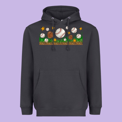 Baseball Glove With Leopard Libbey Glass Heavyweight Hoodie Designed By Bundleandbundleshop
