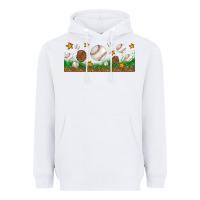 White Baseball Glove With Leopard Libbey Glass Heavyweight Hoodie - BundleAndBundleShop
