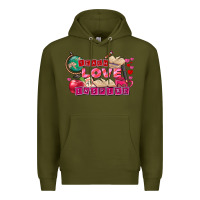 Army Green Valentine's Day teach love inspire Premium Hoodie - FaDigitalArtStudio