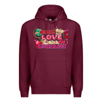 Burgundy Valentine's Day teach love inspire Premium Hoodie - FaDigitalArtStudio