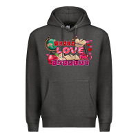 Charcoal Heather Valentine's Day teach love inspire Premium Hoodie - FaDigitalArtStudio
