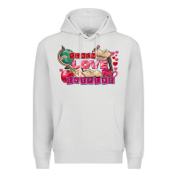 Dove Grey Valentine's Day teach love inspire Premium Hoodie - FaDigitalArtStudio