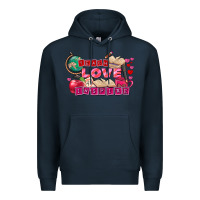 Navy Valentine's Day teach love inspire Premium Hoodie - FaDigitalArtStudio