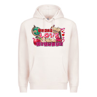 Pale Pink Valentine's Day teach love inspire Premium Hoodie - FaDigitalArtStudio