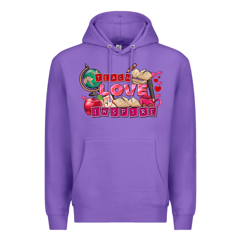 Valentine's Day Teach Love Inspire Premium Hoodie by FaDigitalArtStudio | Teevron
