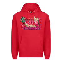 Red Valentine's Day teach love inspire Premium Hoodie - FaDigitalArtStudio