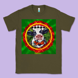 Christmas Baby Holstein Face Classic Tee Designed By Lillyallendesigns