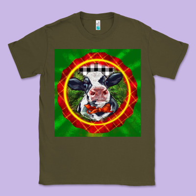 Christmas Baby Holstein Face Classic Tee Designed By Lillyallendesigns