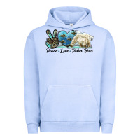 Pigment Grape Ice peace love polar bear Urban Hoodie - LillyAllenDesigns