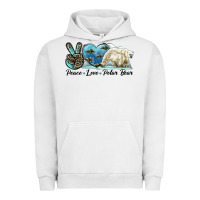 Pigment Lunar Rock peace love polar bear Urban Hoodie - LillyAllenDesigns