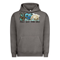 Pigment Tornado peace love polar bear Urban Hoodie - LillyAllenDesigns