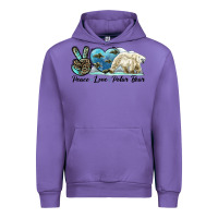Tulip peace love polar bear Urban Hoodie - LillyAllenDesigns