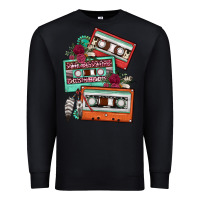 Black cassette floral gemstone Premium Sweatshirt - FaDigitalArtStudio
