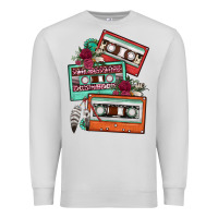 Dove Grey cassette floral gemstone Premium Sweatshirt - FaDigitalArtStudio