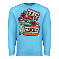 Ocean Blue cassette floral gemstone Premium Sweatshirt - FaDigitalArtStudio