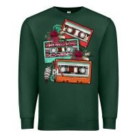 Sports Green cassette floral gemstone Premium Sweatshirt - FaDigitalArtStudio