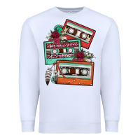 White cassette floral gemstone Premium Sweatshirt - FaDigitalArtStudio