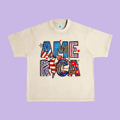 America 4th Of July Urban Heavy Tee Designed By Artiststas