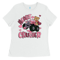 White heart crusher Ladies Tee - MaliasSmallBusiness