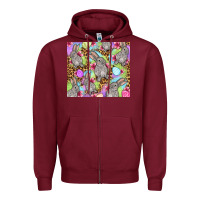 Burgundy Easter bunnys eggs Zipper Hoodie - OliviaCreatesArt