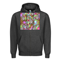 Charcoal Heather Easter bunnys eggs Zipper Hoodie - OliviaCreatesArt