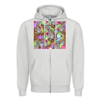 Dove Grey Easter bunnys eggs Zipper Hoodie - OliviaCreatesArt