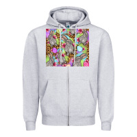 Heather Grey Easter bunnys eggs Zipper Hoodie - OliviaCreatesArt