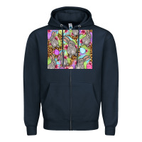 Navy Easter bunnys eggs Zipper Hoodie - OliviaCreatesArt
