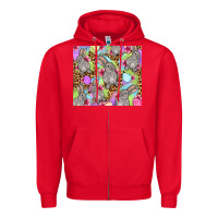 Red Easter bunnys eggs Zipper Hoodie - OliviaCreatesArt