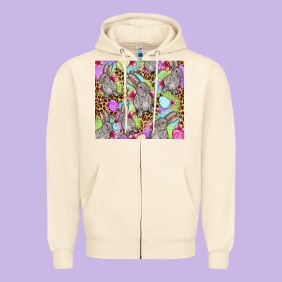 Easter Bunnys Eggs Zipper Hoodie Designed By Oliviacreatesart