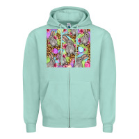Seafoam Easter bunnys eggs Zipper Hoodie - OliviaCreatesArt