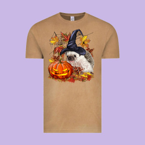 Halloween Hedgehog Vintage Tee Designed By Lillyallendesigns