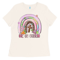 Bone he is risen easter rainbow Ladies Tee - MaliasSmallBusiness