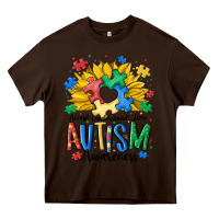 Chocolate Brown accept understand love awareness Heavy Core Tee - MaliasSmallBusiness