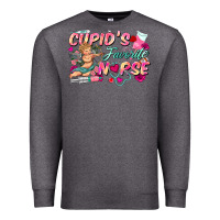Charcoal Heather cupid's favorite nurse Premium Sweatshirt - FaDigitalArtStudio