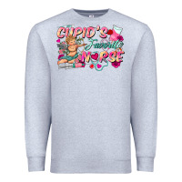 Heather Grey cupid's favorite nurse Premium Sweatshirt - FaDigitalArtStudio