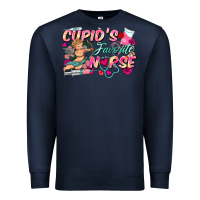 Navy cupid's favorite nurse Premium Sweatshirt - FaDigitalArtStudio
