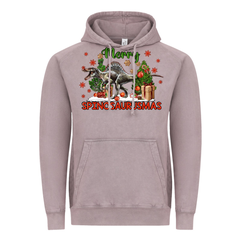 Merry Spinosaurusmas Vintage Hoodie by LillyAllenDesigns | Teevron