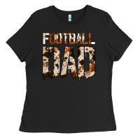 Black no background american football dad Ladies Tee - Jasminsmagicworld
