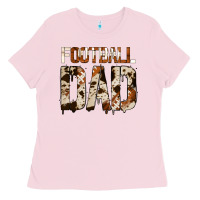 Bubblegum Pink no background american football dad Ladies Tee - Jasminsmagicworld