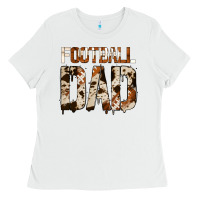 White no background american football dad Ladies Tee - Jasminsmagicworld