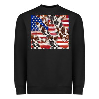 Cowhide Amerikan Flag Heavyweight Sweatshirt | Teevron