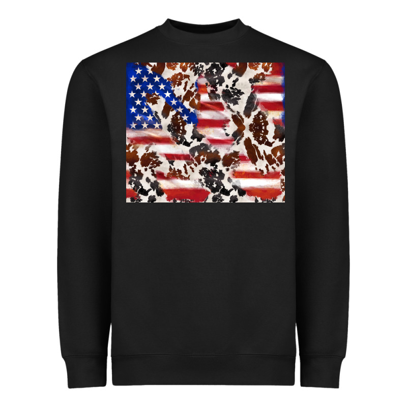 Cowhide Amerikan Flag Heavyweight Sweatshirt by TumblerDesignByShophia | Teevron