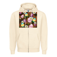 Sandshell Easter rabbit eggs Zipper Hoodie - OliviaCreatesArt