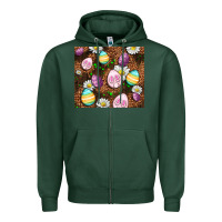 Sports Green Easter rabbit eggs Zipper Hoodie - OliviaCreatesArt