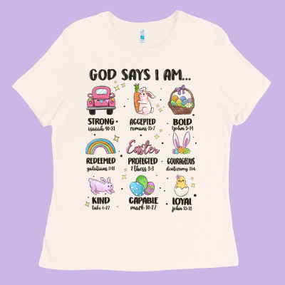 Christian Easter Ladies Tee Designed By Maliassmallbusiness