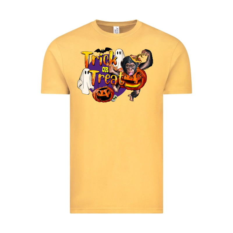 Trick Or Treat Chimpanzee Vintage Tee by LillyAllenDesigns | Teevron