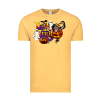 Vintage Mustard Trick Or Treat Chimpanzee Vintage Tee - LillyAllenDesigns